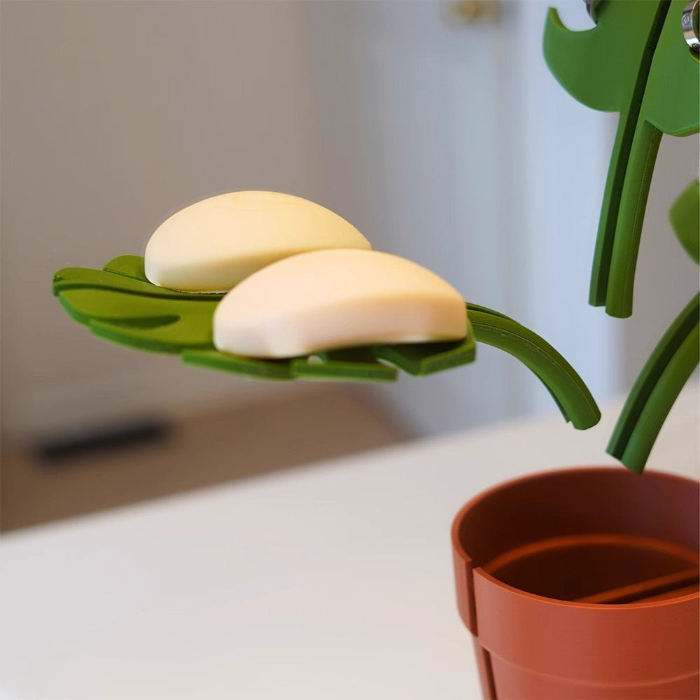 Monstera Toothbrush and Toiletries Holder Toiletries Holder - Tophatter Daily Deals