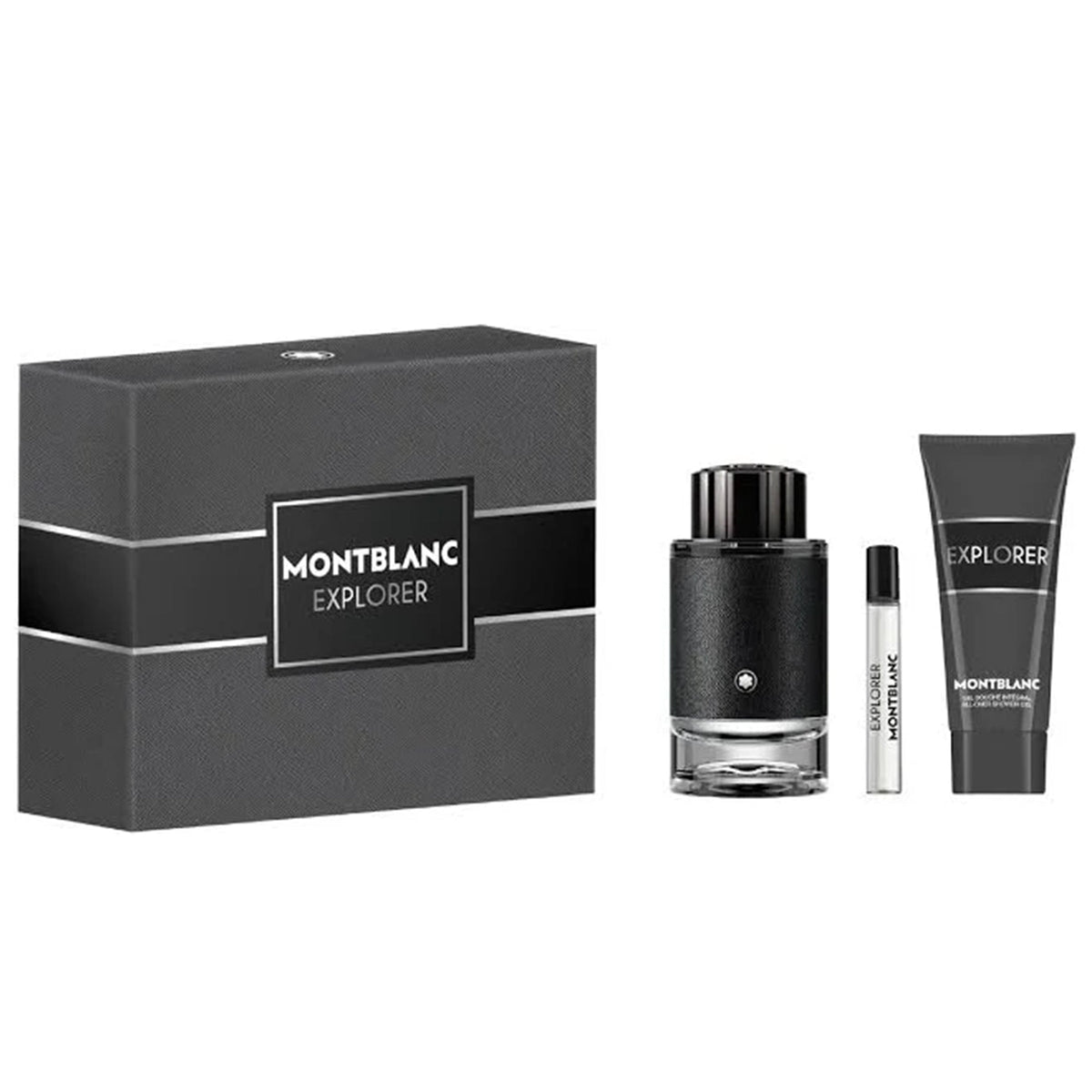 Montblanc Explorer Eau De Parfum 100ml & Travel Spray 15ml & Shower Gel 100ml Gift Set - Tophatter Daily Deals