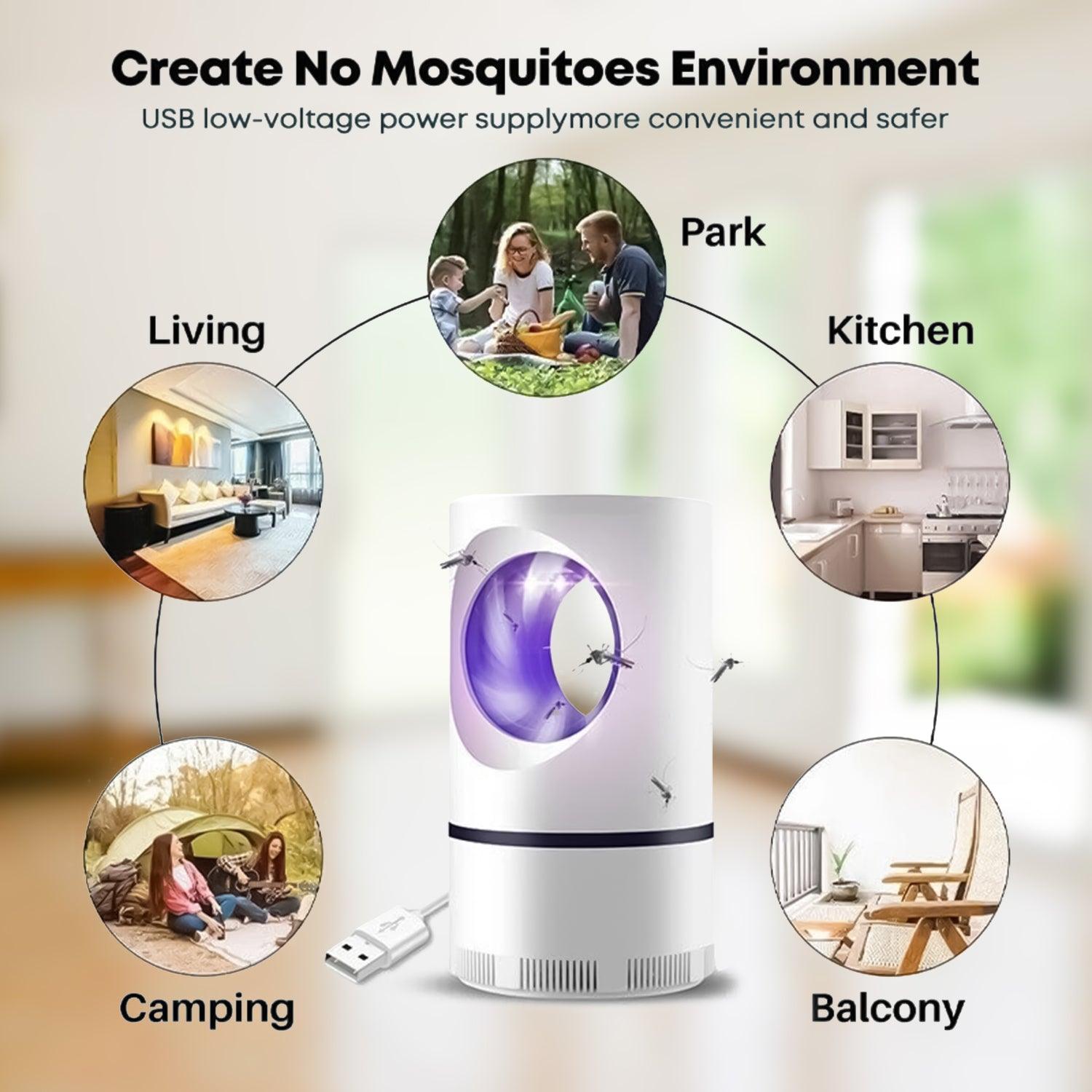 Mosquito Killer Lamp - 2X Electric USB Insect Mosquito Killer Bug Zapper Fly Pest Catcher Trap LED Lamp - Tophatter Daily Deals