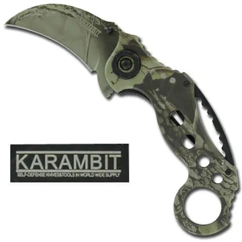 Mossy Oak Karambit Spring Assisted Tactical Knife - Tophatter Daily Deals