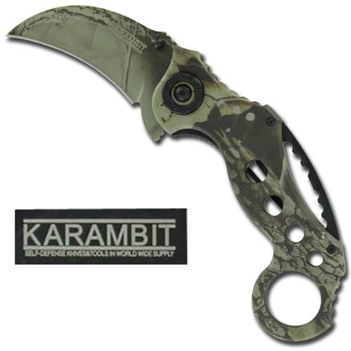 Mossy Oak Karambit Spring Assisted Tactical Knife Collectible Weapons - Tophatter Daily Deals