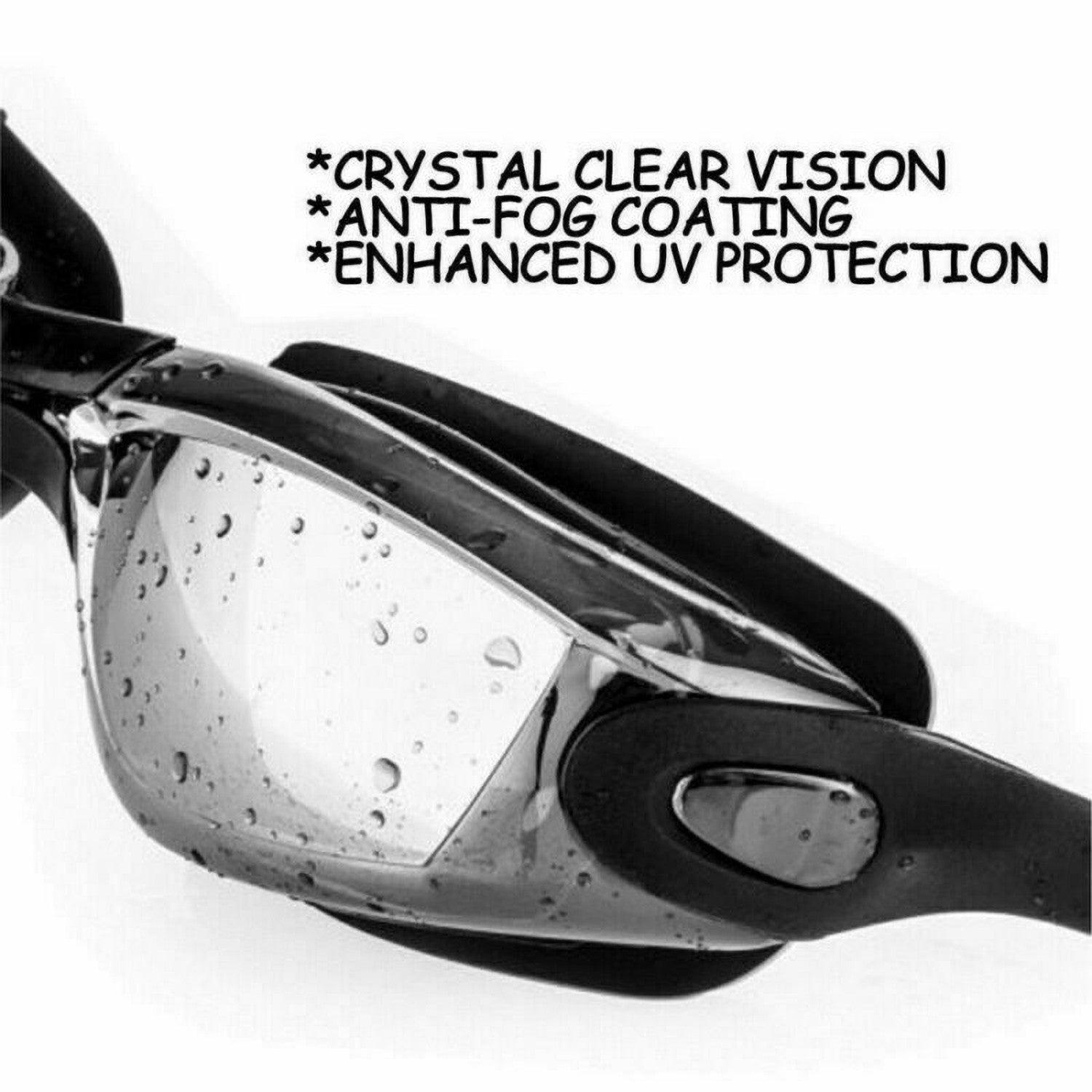 Best Adult Swimming Goggles - Swimming Goggles Water Glasses, No Leaking, Anti Fog, UV Protection Free Storage Case, Nose Clip Summer & Swimming - Tophatter Daily Deals