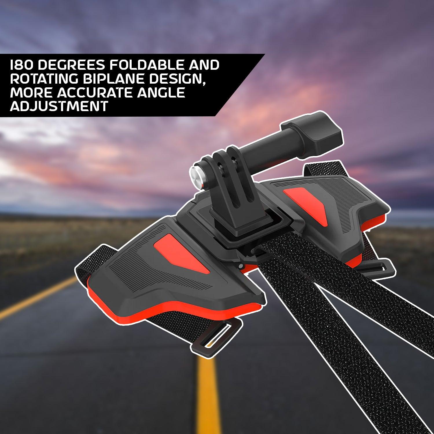 Camera Mount for Motorcycle Helmet - Helmet Chin Mount Strap for GoPro Hero 12 11 10 9 Insta 360 Action 3 Apparel & Accessories - Tophatter Daily Deals