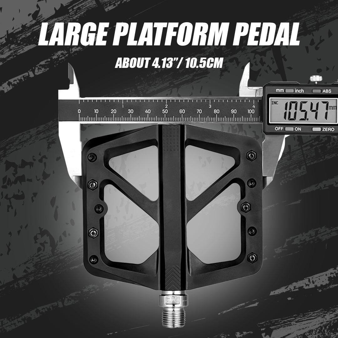 Pedals for Mountain Bike - West Biking MTB Bike Nylon Pedals Endure Light Flat Platform DU Bearing 9/16" Cycling - Tophatter Daily Deals