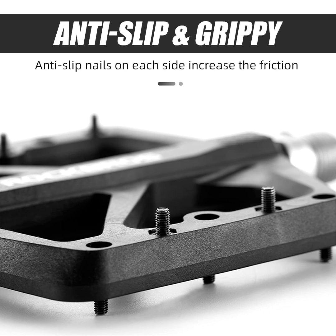 Pedals for Mountain Bike - West Biking MTB Bike Nylon Pedals Endure Light Flat Platform DU Bearing 9/16" Cycling - Tophatter Daily Deals