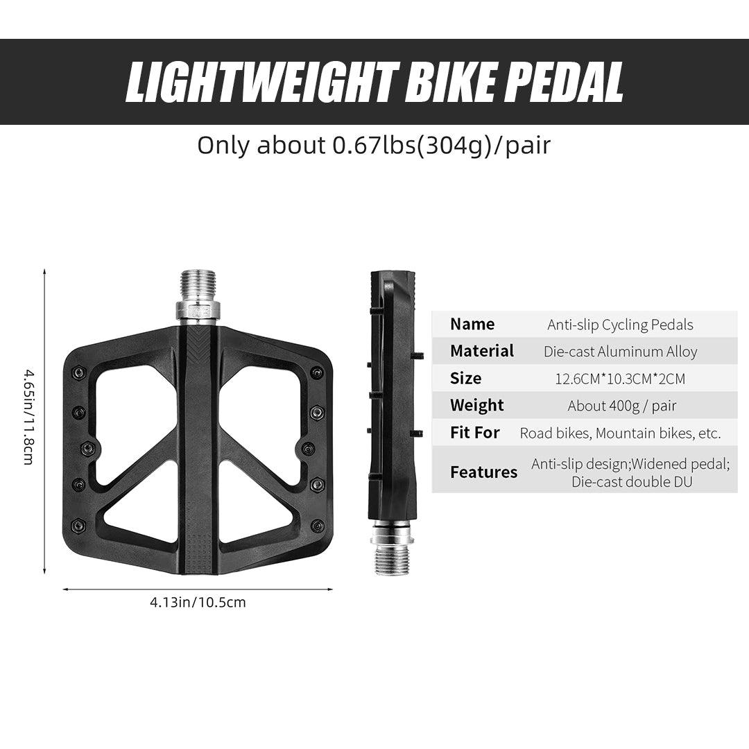 Pedals for Mountain Bike - West Biking MTB Bike Nylon Pedals Endure Light Flat Platform DU Bearing 9/16" Cycling - Tophatter Daily Deals