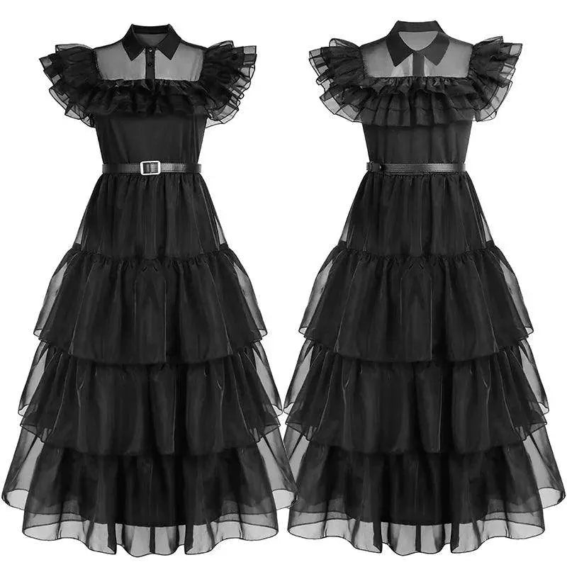 Movie Wednesday Cosplay Dresses Wednesday Addams Cosplay Costume Other - Tophatter Daily Deals
