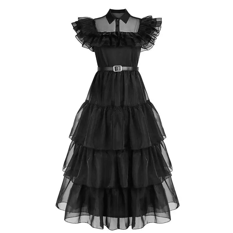 Movie Wednesday Cosplay Dresses Wednesday Addams Cosplay Costume Other - Tophatter Daily Deals