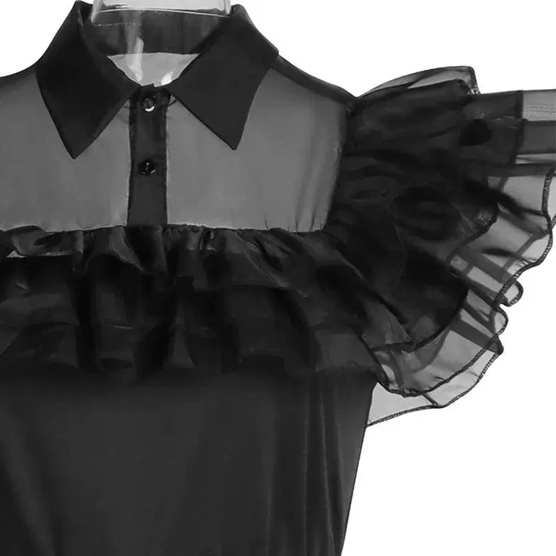 Movie Wednesday Cosplay Dresses Wednesday Addams Cosplay Costume Other - Tophatter Daily Deals