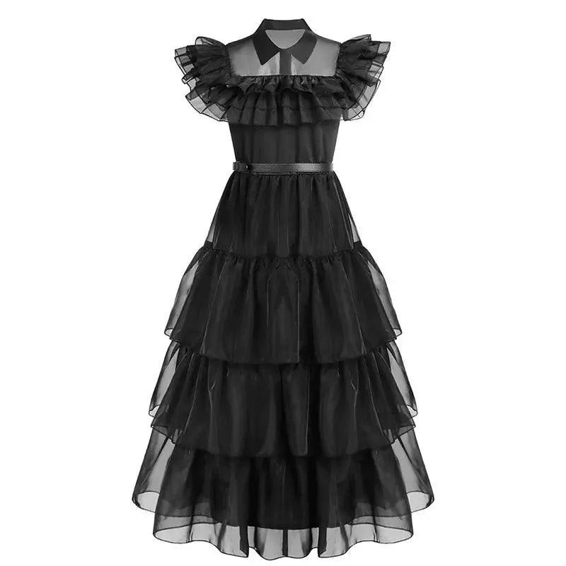 Movie Wednesday Cosplay Dresses Wednesday Addams Cosplay Costume Other - Tophatter Daily Deals