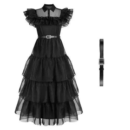 Movie Wednesday Cosplay Dresses Wednesday Addams Cosplay Costume style A Other - Tophatter Daily Deals