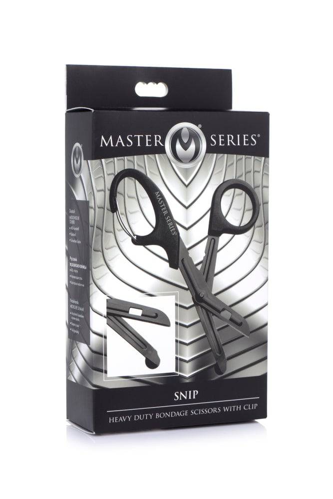 XR Brands - Master Series - Snip - Heavy Duty Bondage Scissors with Clip - Black BDSM - Tophatter Daily Deals