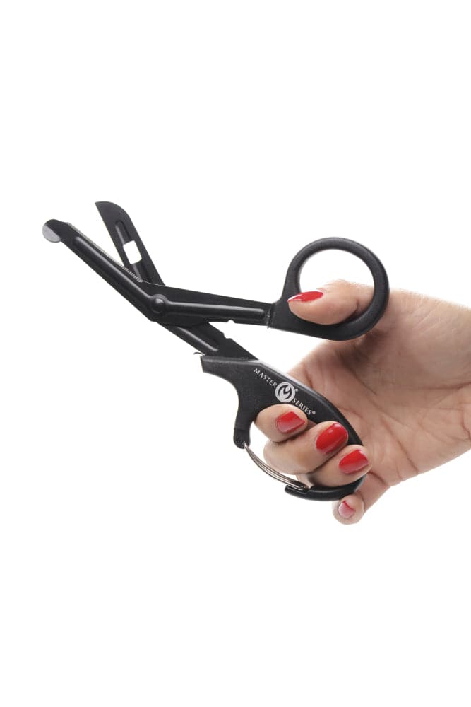XR Brands - Master Series - Snip - Heavy Duty Bondage Scissors with Clip - Black BDSM - Tophatter Daily Deals