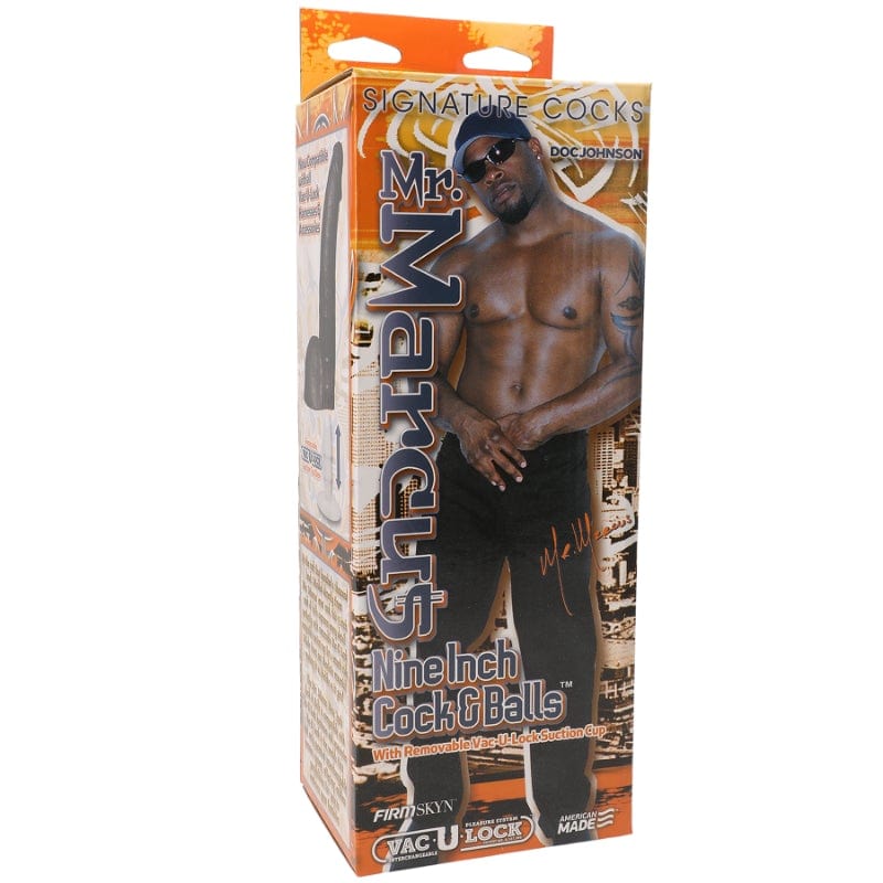 Mr. Marcus 9 Inch Realistic Cock and Balls (Black) – Lifelike Dildo > Dildos > Performer Replica - Tophatter Daily Deals