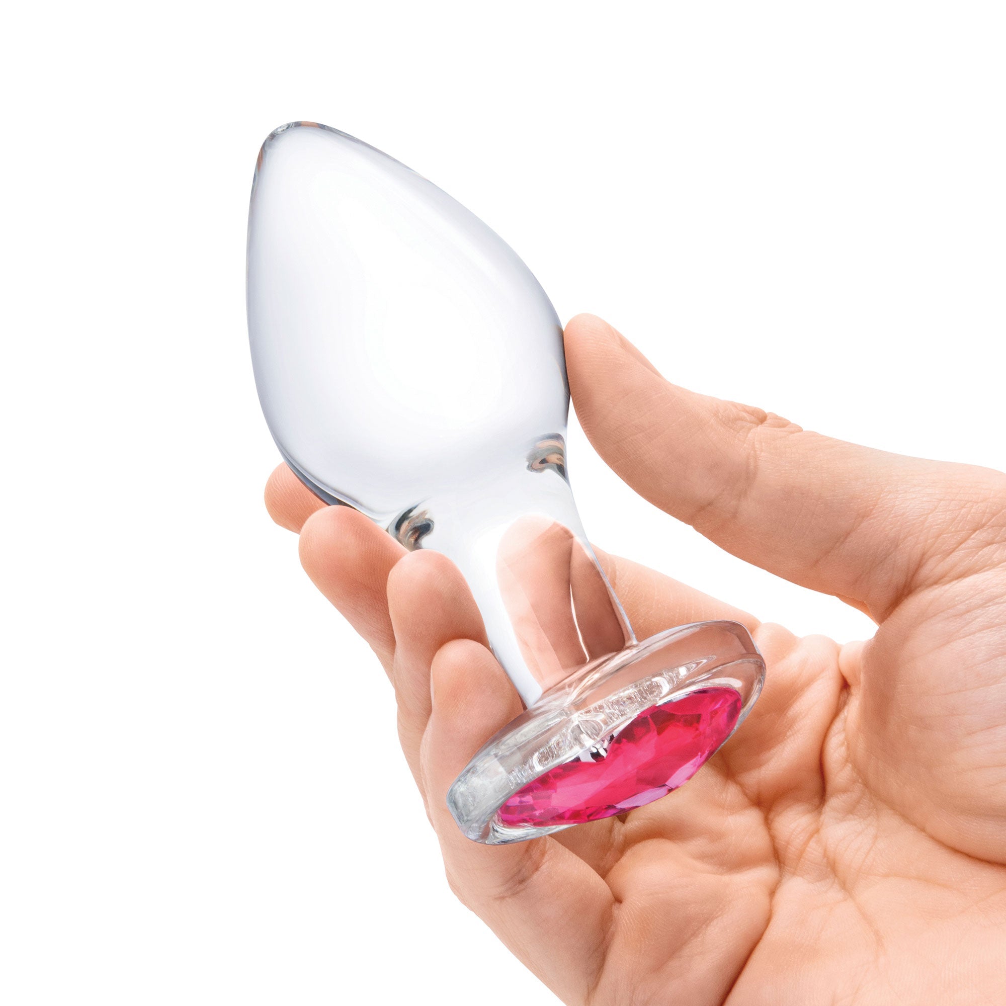 Glas 3 Inch 3.5 Inch 4 Inch 3PC Heart Jewel Clear Glass Anal Training Kit > Glass > Toys - Tophatter Daily Deals