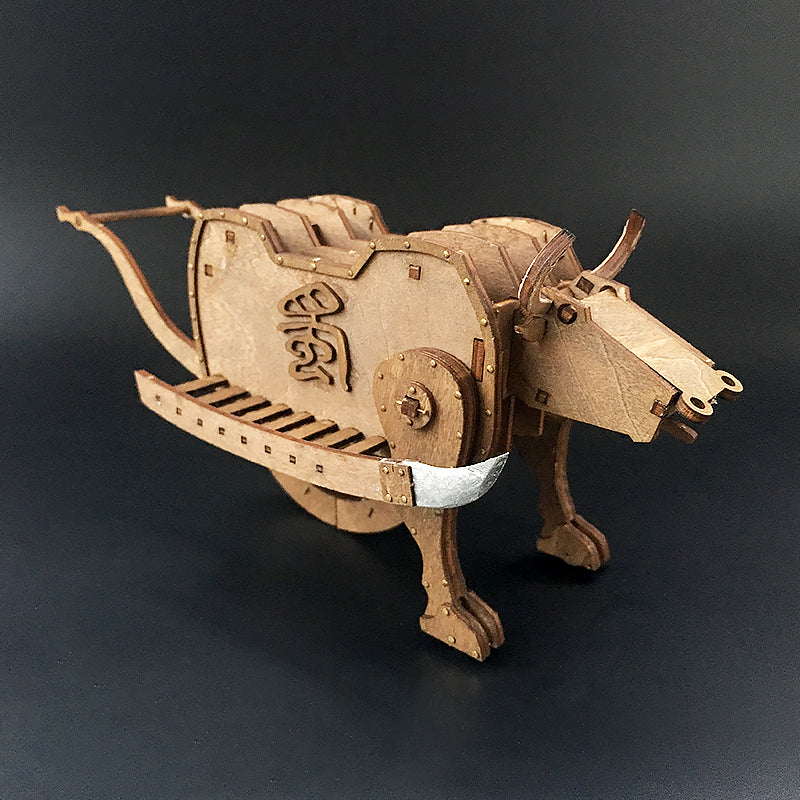 AM013 Mu Niu Liuma Zhuge Liang Three Kingdoms Ancient Wooden Ox Chariot Model 3D Mechanical Model Kit - Tophatter Daily Deals