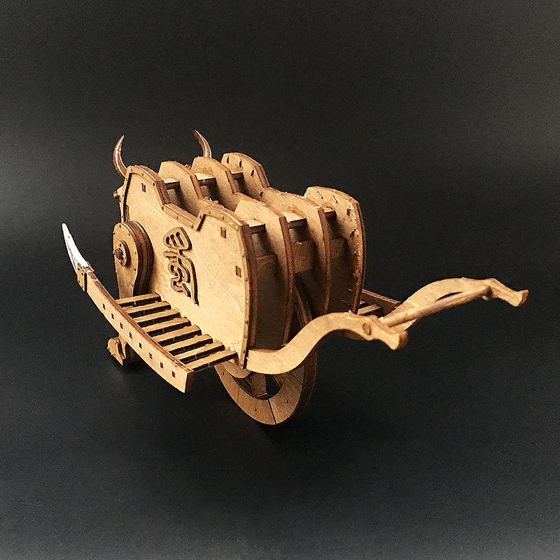 AM013 Mu Niu Liuma Zhuge Liang Three Kingdoms Ancient Wooden Ox Chariot Model 3D Mechanical Model Kit - Tophatter Daily Deals