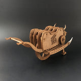 AM013 Mu Niu Liuma Zhuge Liang Three Kingdoms Ancient Wooden Ox Chariot Model 3D Mechanical Model Kit - Tophatter Daily Deals