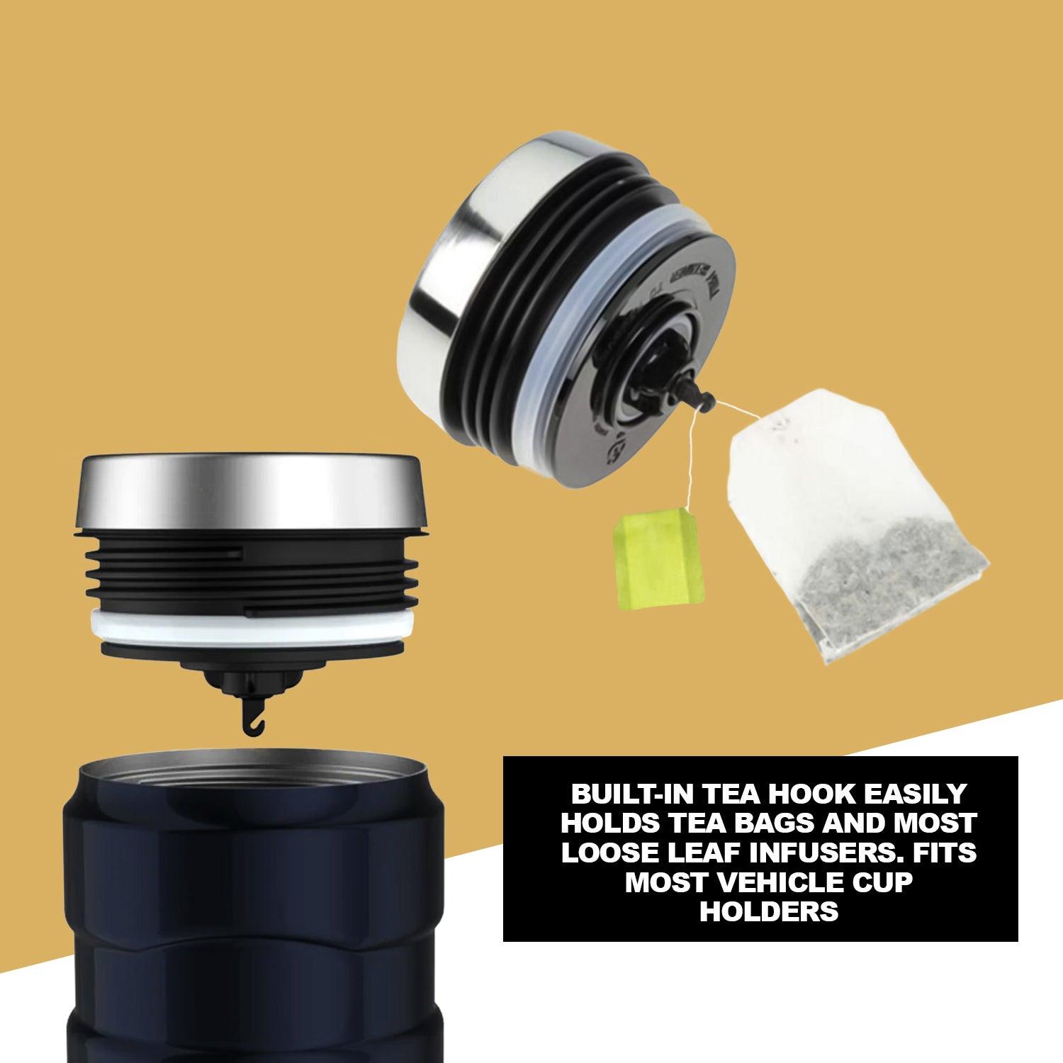 Stainless Steel Travel Mug - Stainless King Travel Tumbler & Multi- Purpose Flask | 470ml Insulated Hot & Cold Water Bottle Home - Tophatter Daily Deals