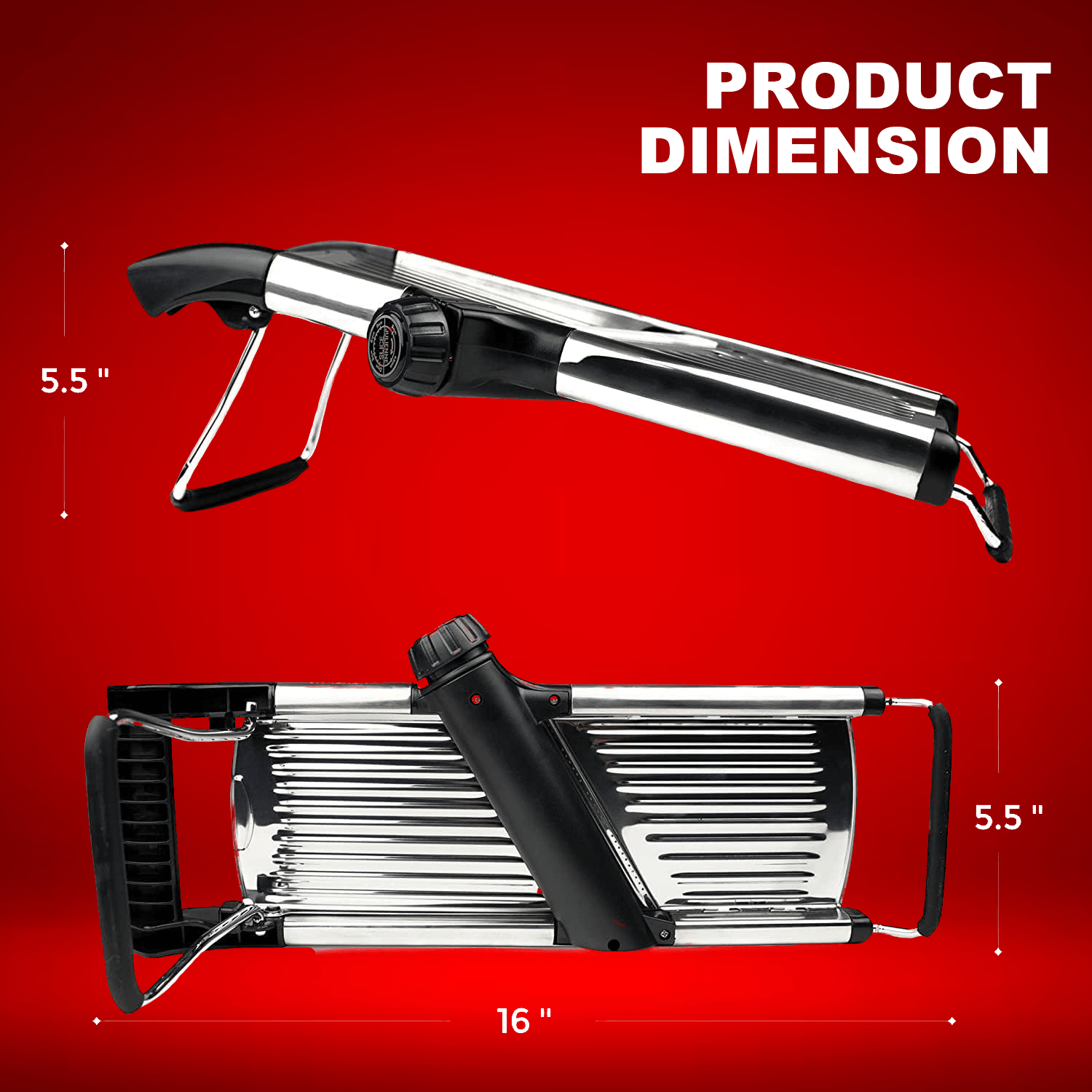 Kitchen Mandoline Slicer – Professional Food Cutter Fruit Vegetable Chopper Grater Tool Home - Tophatter Daily Deals