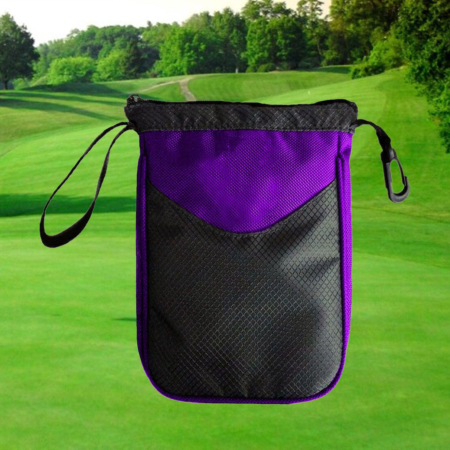 Golf Ball Bag - Multi-pocket Golf Ball Storage Pouch Bag Clip Valuable Golf Tee Pouch Bag Holder Purple Sports & Outdoor - Tophatter Daily Deals