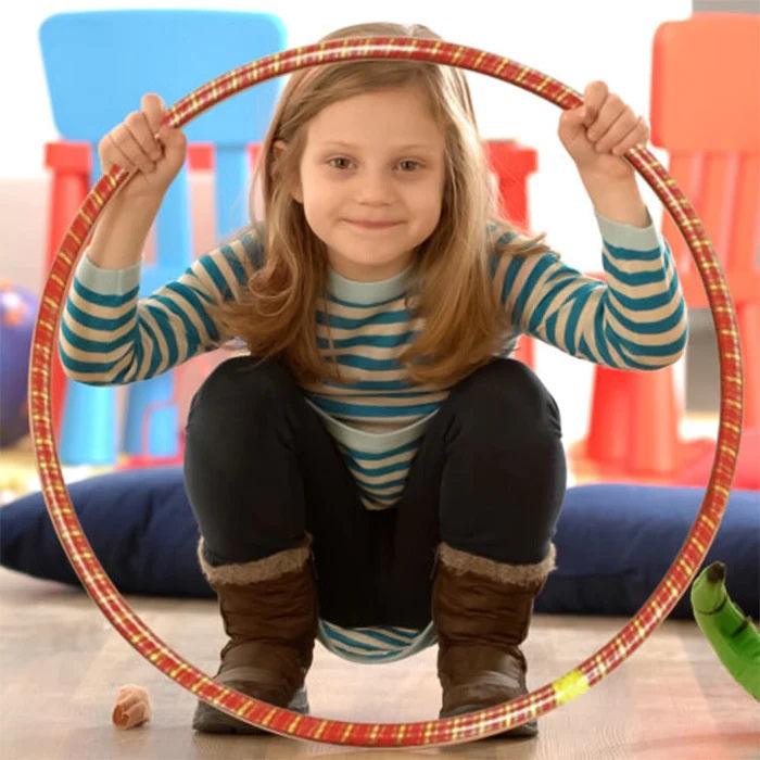 Hula Hoop Ring - Hula Hoops for Kids, Multicolour Hula Hoop Children's Adult Fitness Activity Plastic Hoola Hoop Kids Exercise & Fitness - Tophatter Daily Deals