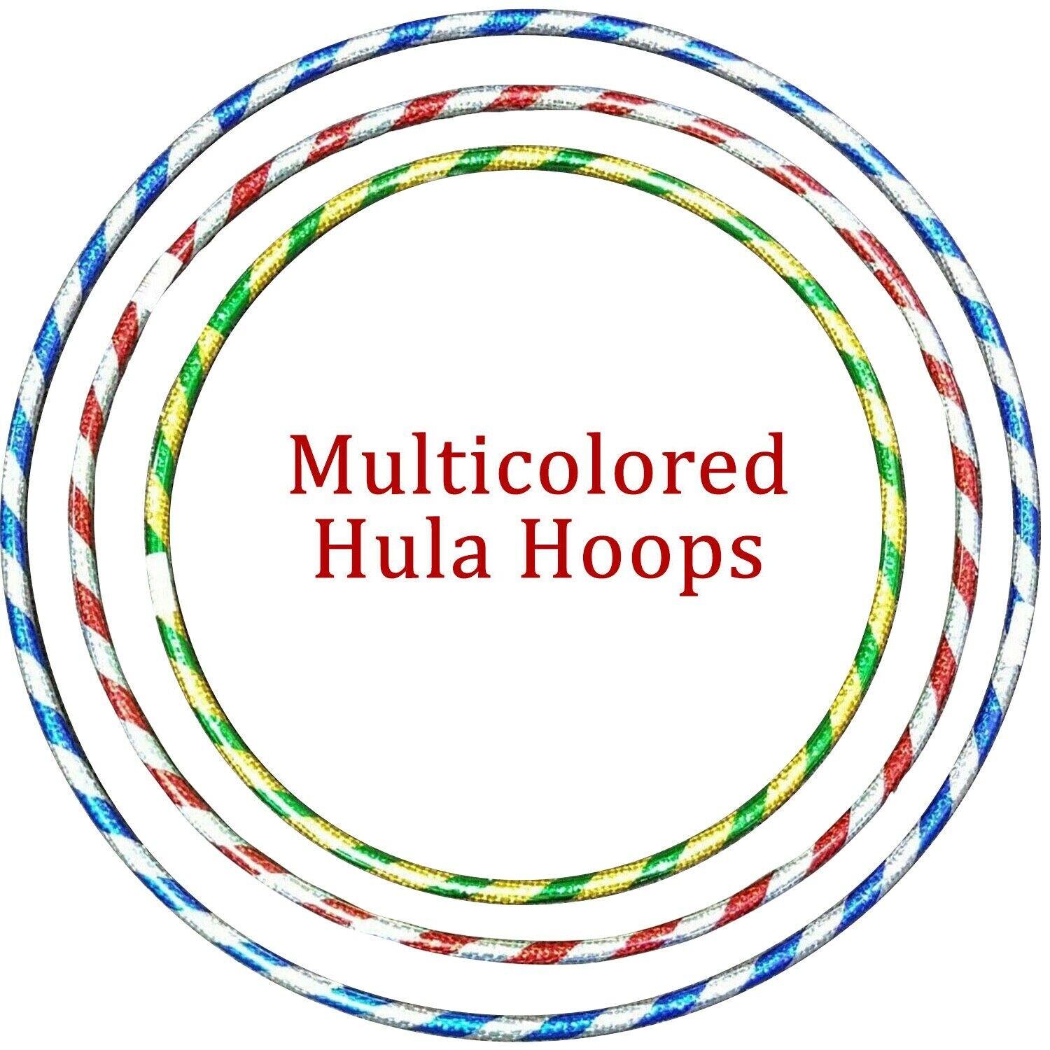 Hula Hoop Ring - Hula Hoops for Kids, Multicolour Hula Hoop Children's Adult Fitness Activity Plastic Hoola Hoop Kids 50 CM Exercise & Fitness - Tophatter Daily Deals
