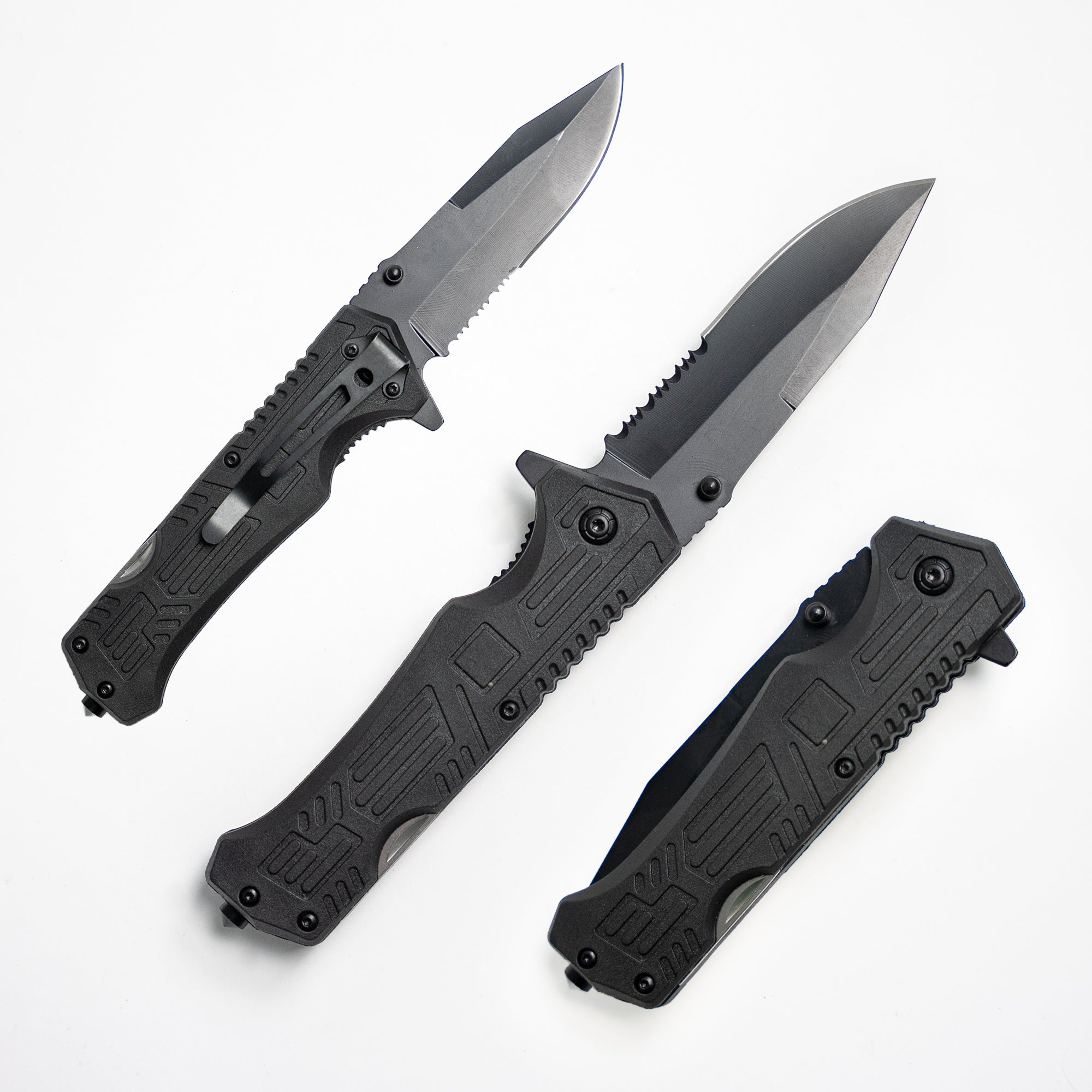Fire and Steel - Multitool Folding Knife Black Fire and Steel Exclusive - Tophatter Daily Deals