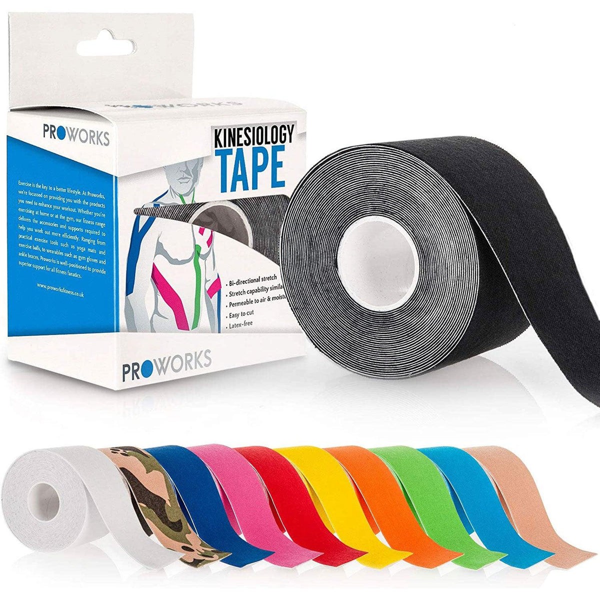 Muscle Kinesiology Tape - Physio Knee Support Recovery Muscle Sports Tape 5m Roll of Elastic Muscle Support Tape for Exercise, Sports & Injury Recovery Health Care - Tophatter Daily Deals
