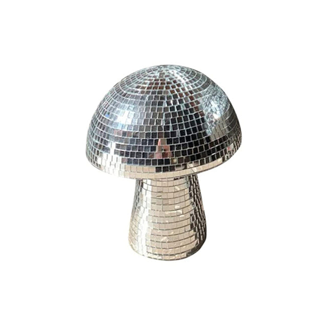 Mushroom Disco Ball Table Decor Silver Decor - Tophatter Daily Deals