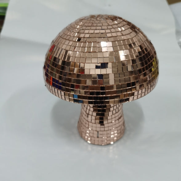 Mushroom Disco Ball Table Decor Rose Gold Decor - Tophatter Daily Deals