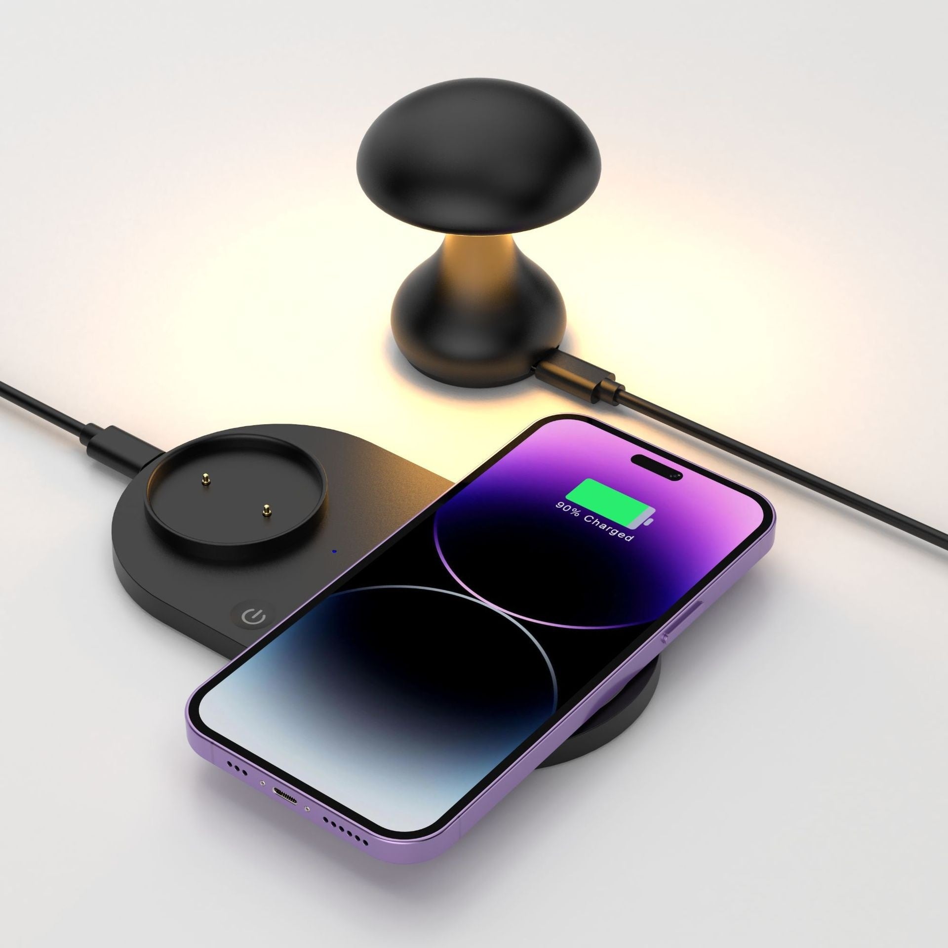 Mushroom Night Lamp & MagSafe Charger LED Night Light - Tophatter Daily Deals
