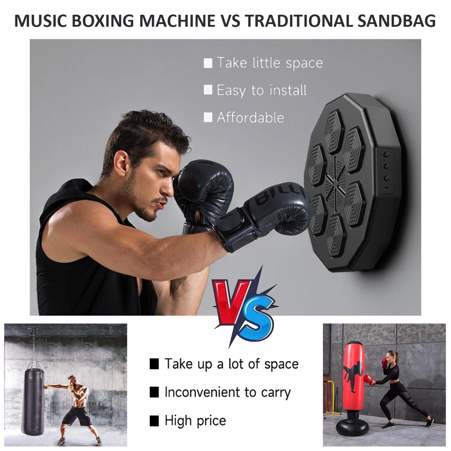 Music Boxing Machine UK - Wall Mounted Music Punching Machine Bluetooth Smart Music Boxing Workout Machine Indoor React Exercise Machine Sports - Tophatter Daily Deals