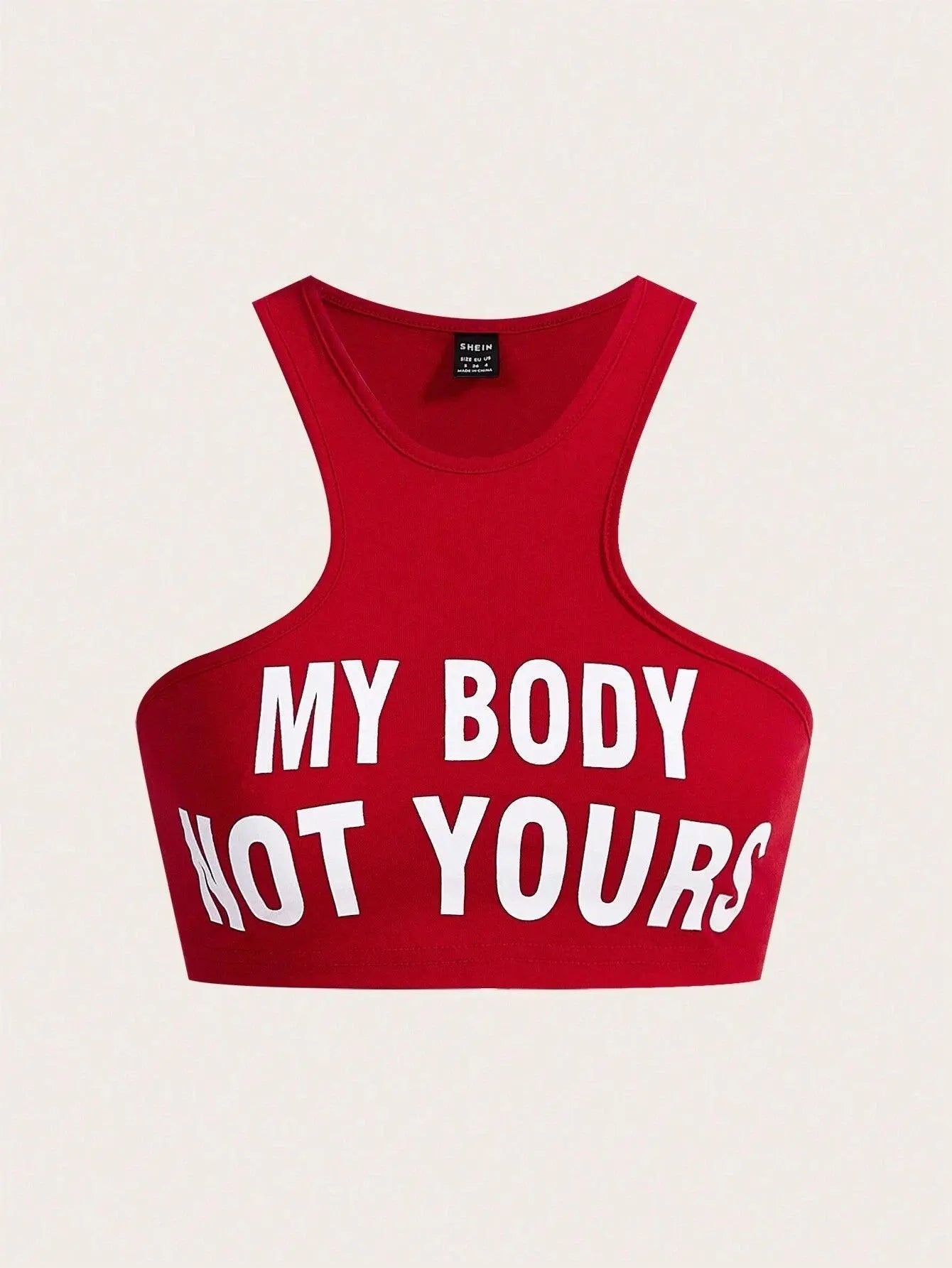 My Body, Not Yours Slogan & Graphic Design | Tank Top - Tophatter Daily Deals