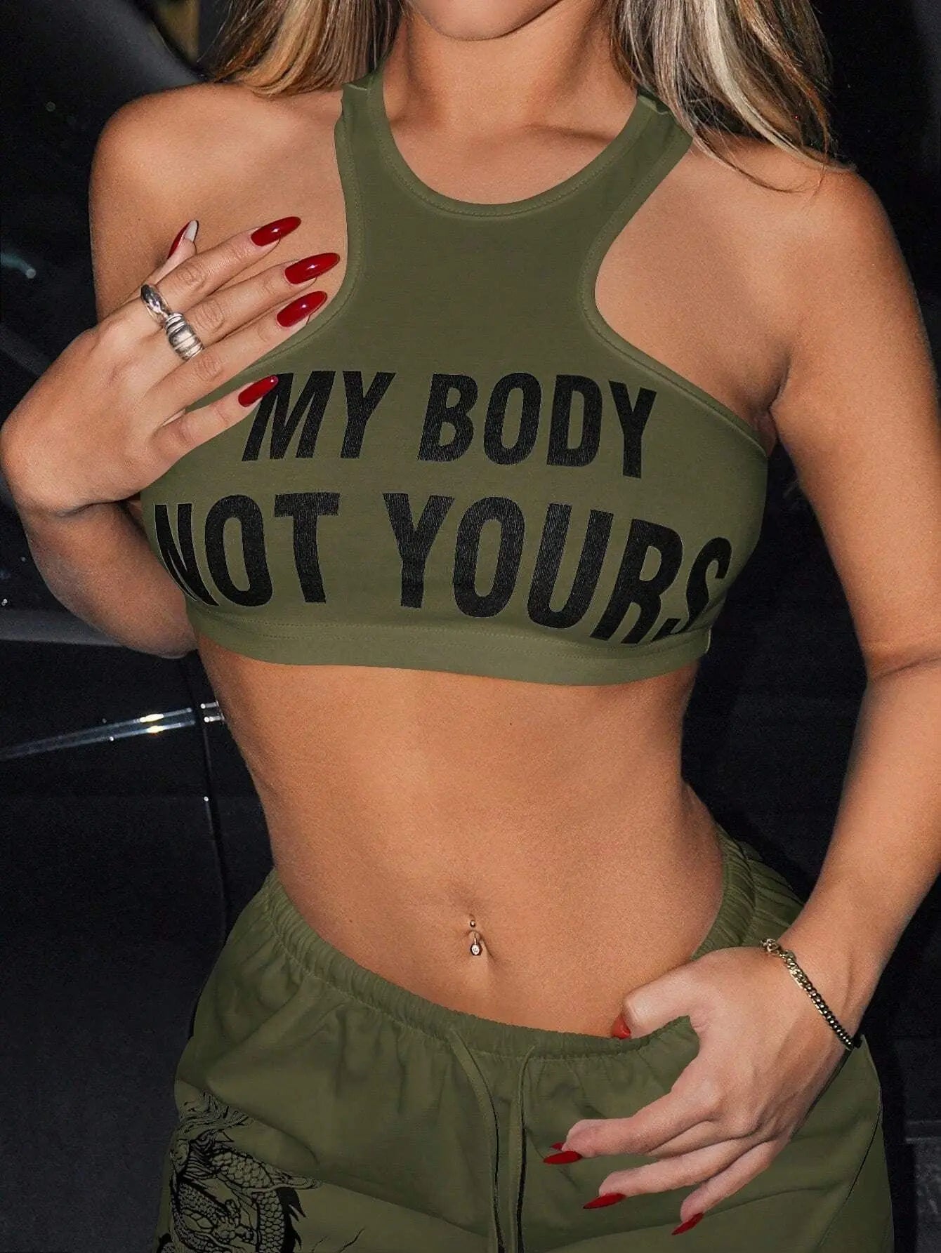 My Body, Not Yours Slogan & Graphic Design | Tank Top - Tophatter Daily Deals