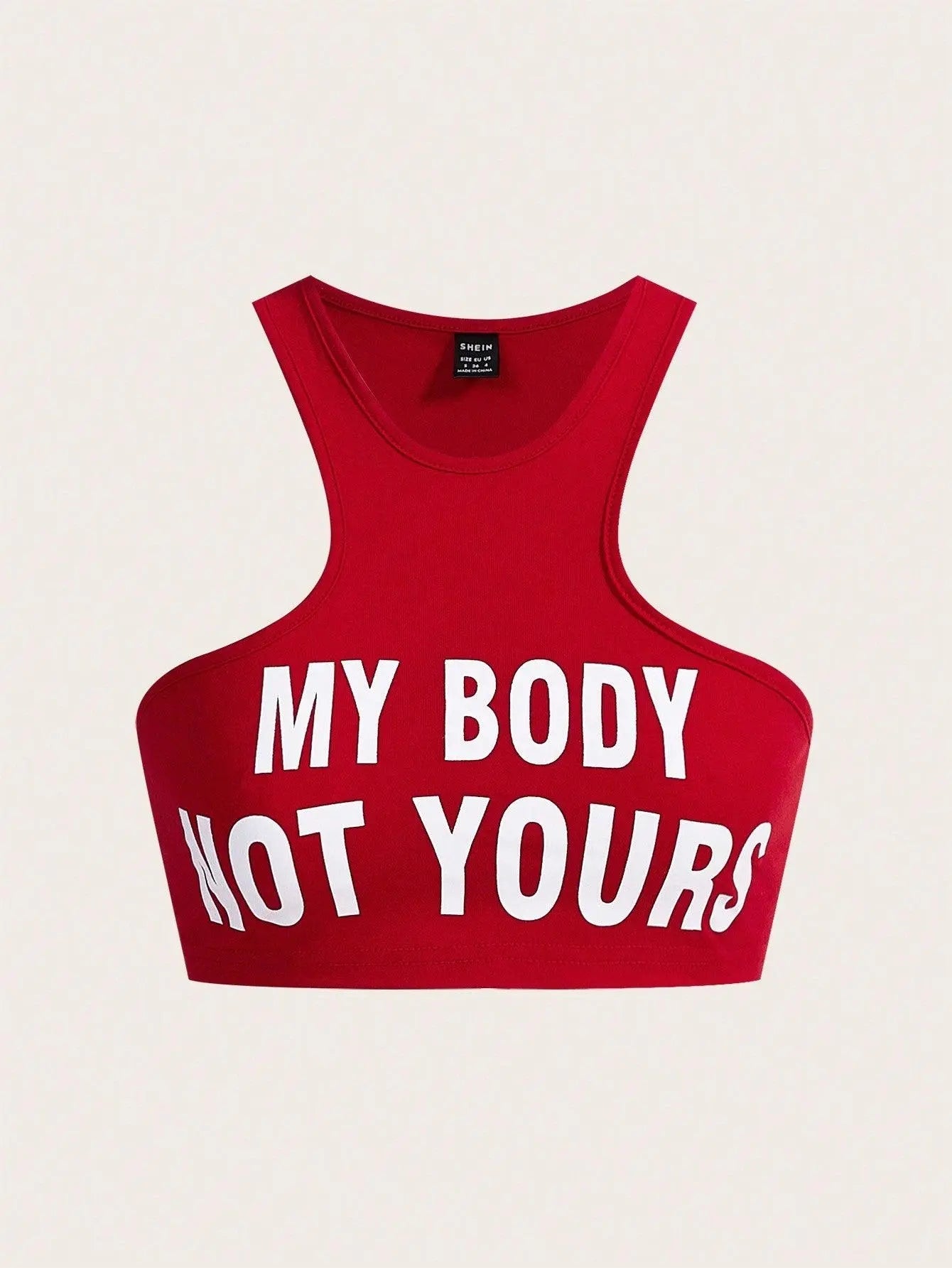 My Body, Not Yours Slogan & Graphic Design | Tank Top - Tophatter Daily Deals