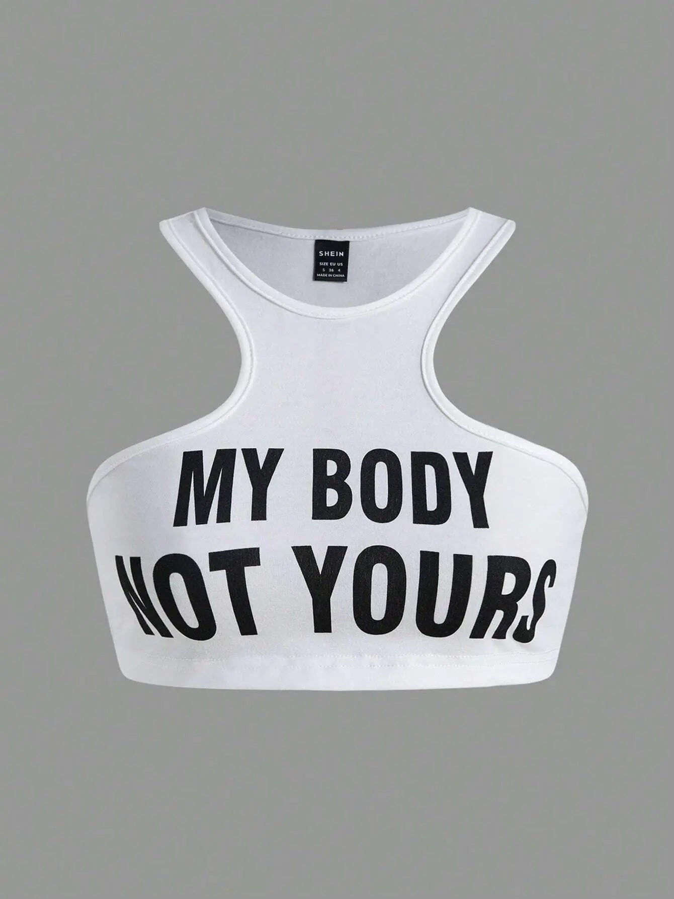 My Body, Not Yours Slogan & Graphic Design | Tank Top - Tophatter Daily Deals