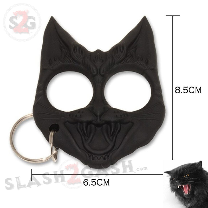 "My Kitty" Self Defense Evil Cat Keychain ABS Knuckles - Asst. colors SD-KeyChain - Tophatter Daily Deals