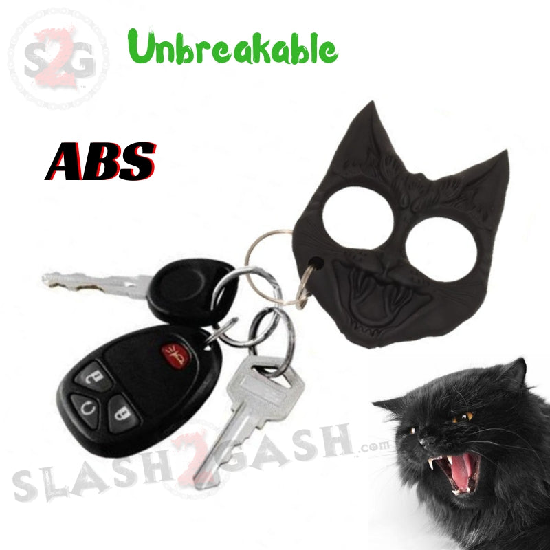 "My Kitty" Self Defense Evil Cat Keychain ABS Knuckles - Asst. colors SD-KeyChain - Tophatter Daily Deals