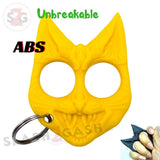 "My Kitty" Self Defense Evil Cat Keychain ABS Knuckles - Asst. colors Yellow SD-KeyChain - Tophatter Daily Deals
