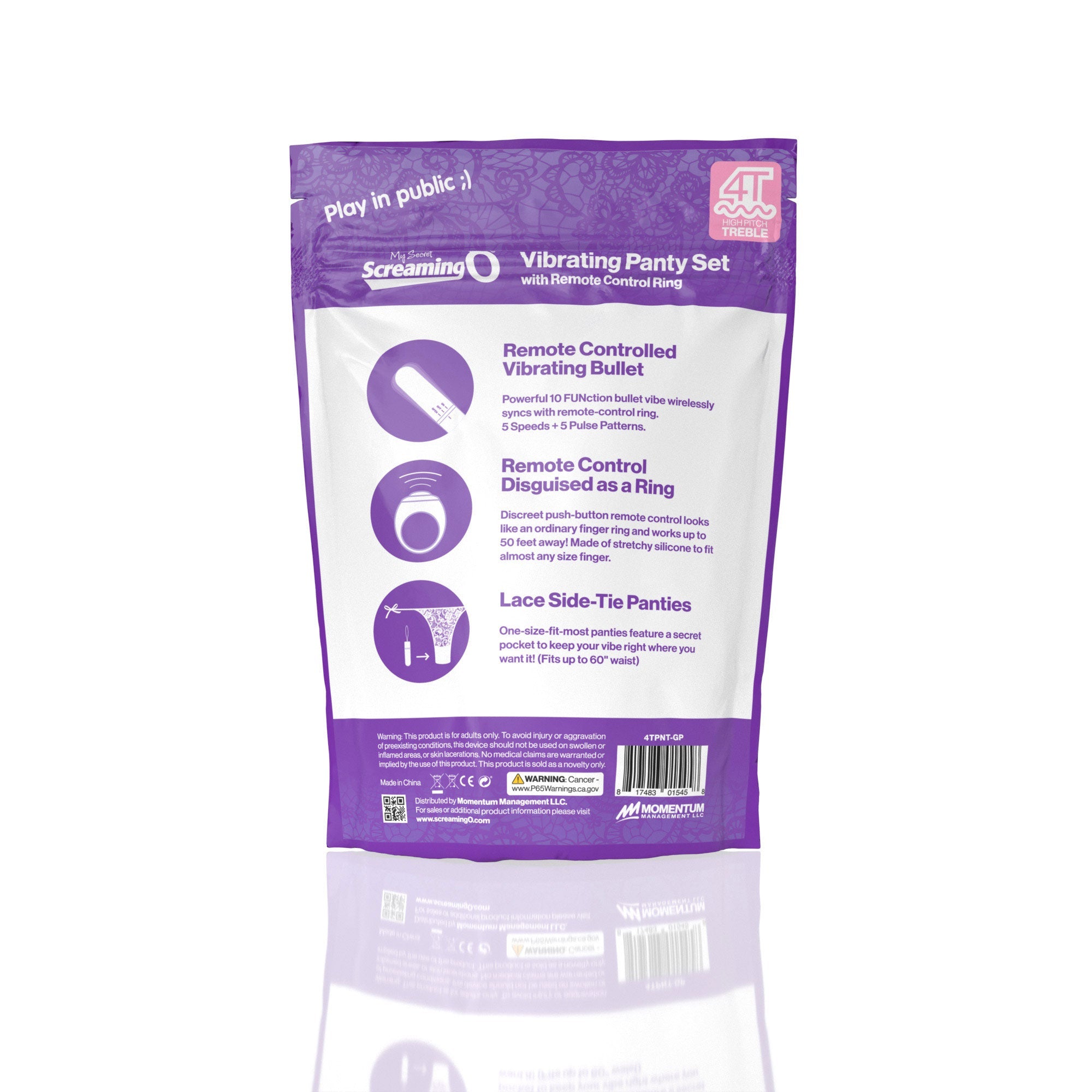 Vibrating Panty Set W/ Remote Ring 4t High Pitch Treble (Grape) > Sex Toys For Ladies > Panty Vibes - Tophatter Daily Deals
