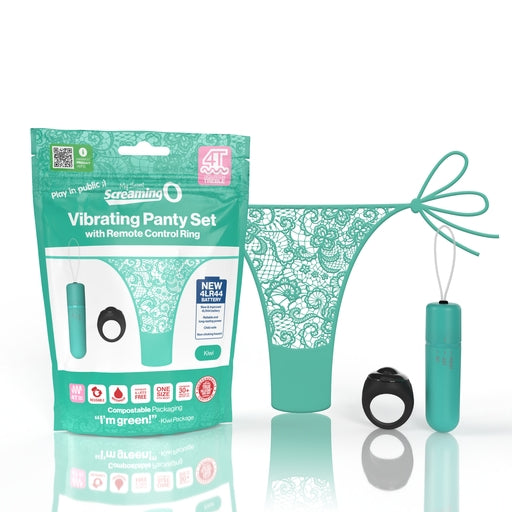 Vibrating Panty Set W/ Remote Ring 4t High Pitch Treble (Kiwi) > Sex Toys For Ladies > Panty Vibes - Tophatter Daily Deals