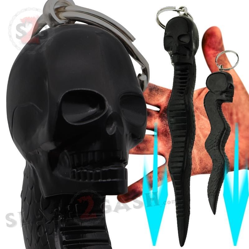 MYERS STICK™ Skull Kubotan w/ Spine Self Defense Keychain - 8 Inch SD-KeyChain - Tophatter Daily Deals