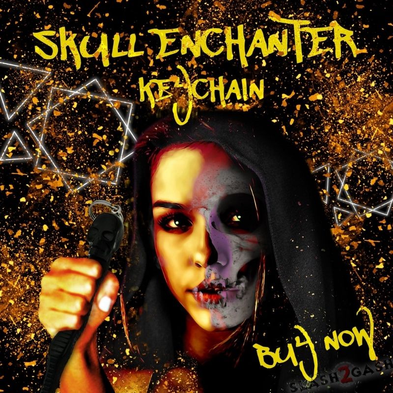 MYERS STICK™ Skull Kubotan w/ Spine Self Defense Keychain - 8 Inch SD-KeyChain - Tophatter Daily Deals