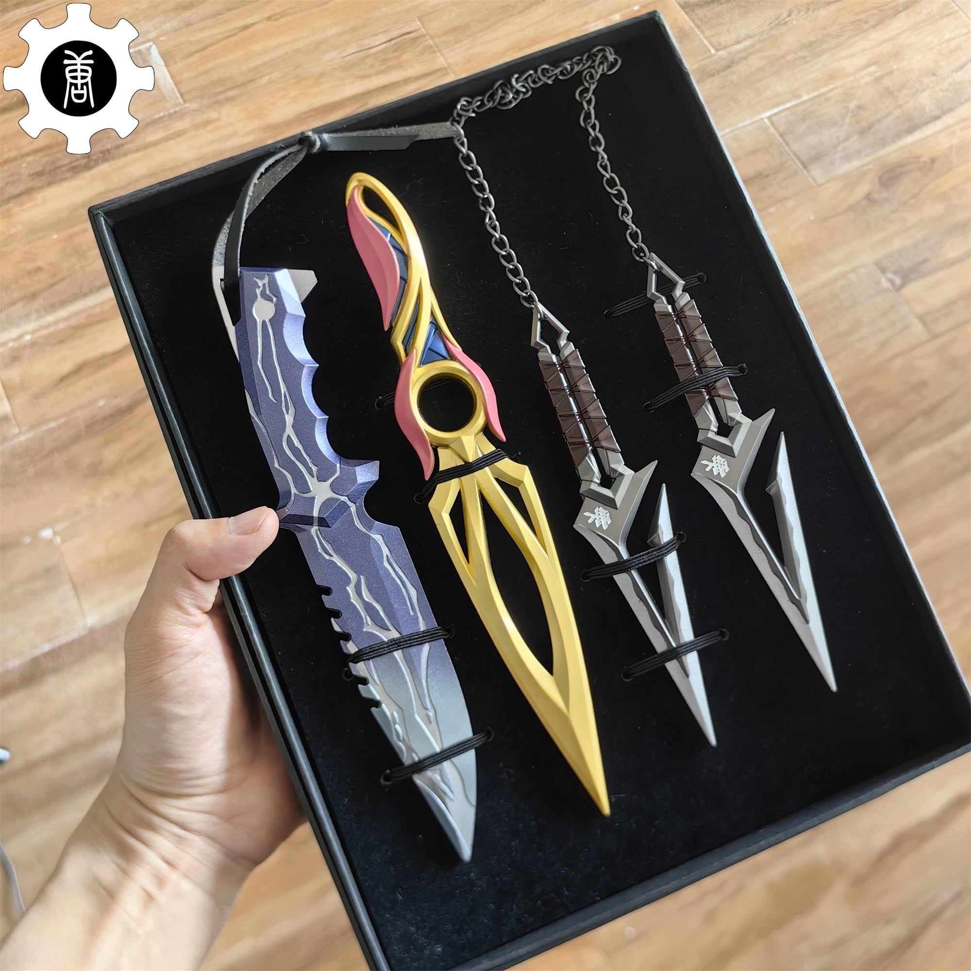 Mystbloom Kunai Smite Knife Kuronami No Yaiba Mini Metal Replica 3 in 1 Pack - Tophatter Daily Deals