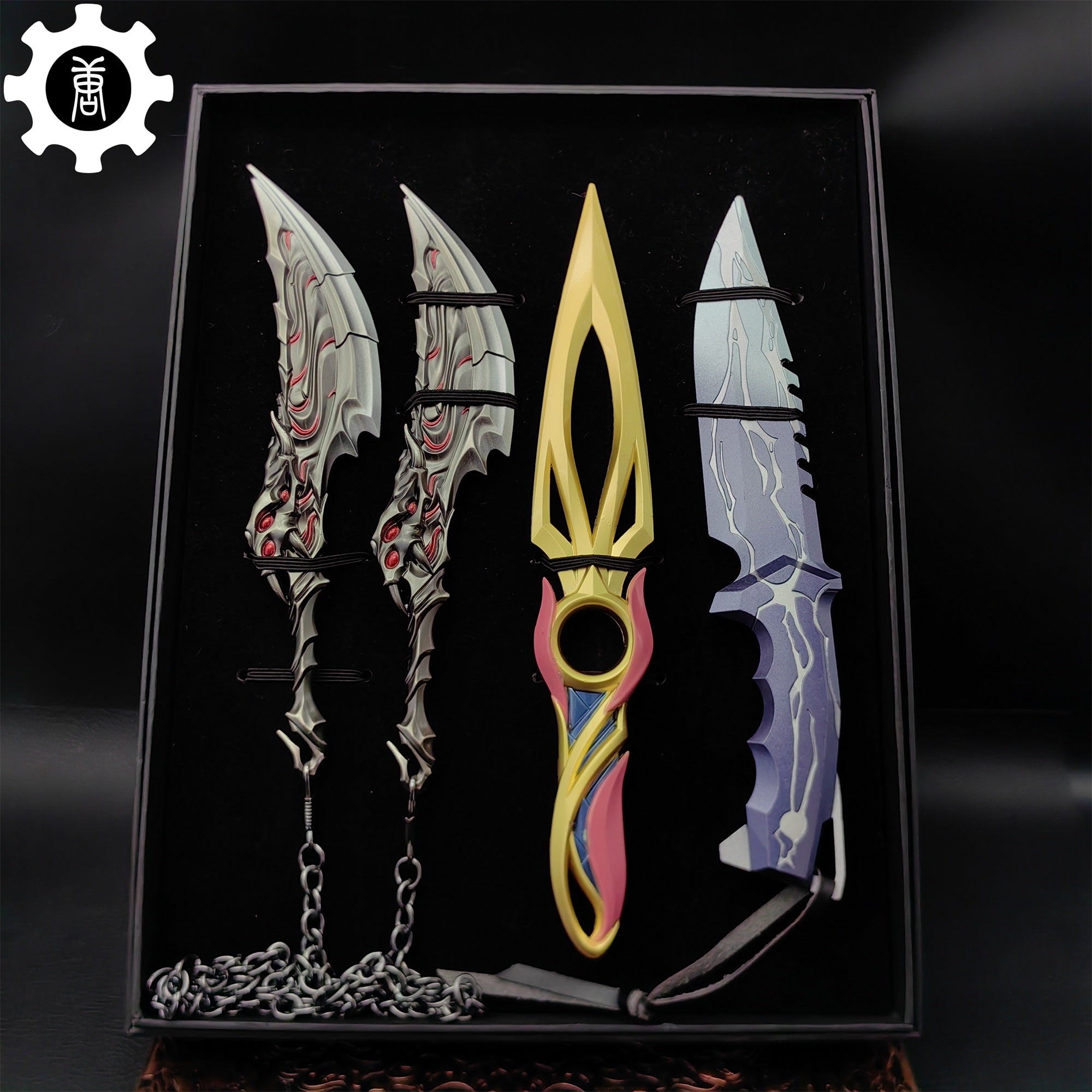 Mystbloom Kunai Smite Knife Blades Of Primordia Mini Metal Replica 3 In 1 Pack - Tophatter Daily Deals