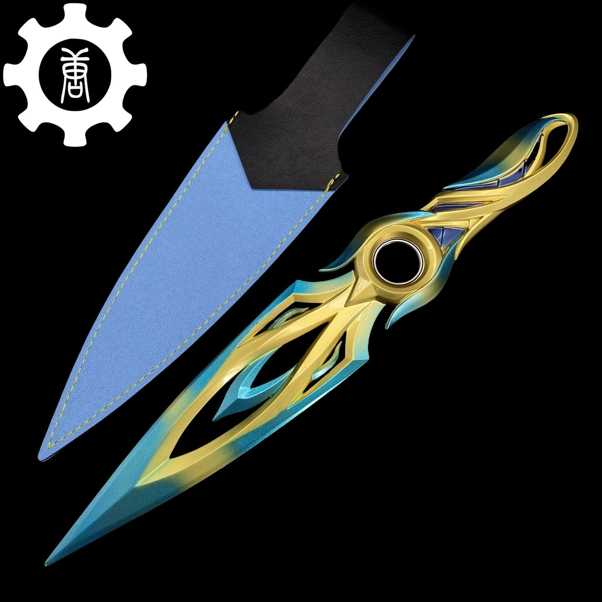 Metal Dull Blade Mystbloom Kunai 11'' Game Prop 3 Colors Blue Mystbloom Kunai 28cm - Tophatter Daily Deals