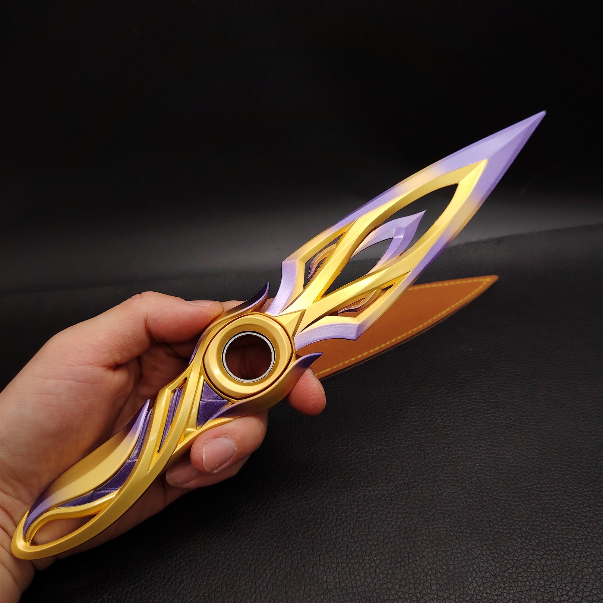 Metal Dull Blade Mystbloom Kunai 11'' Game Prop 3 Colors Purple Mystbloom Kunai 28cm - Tophatter Daily Deals