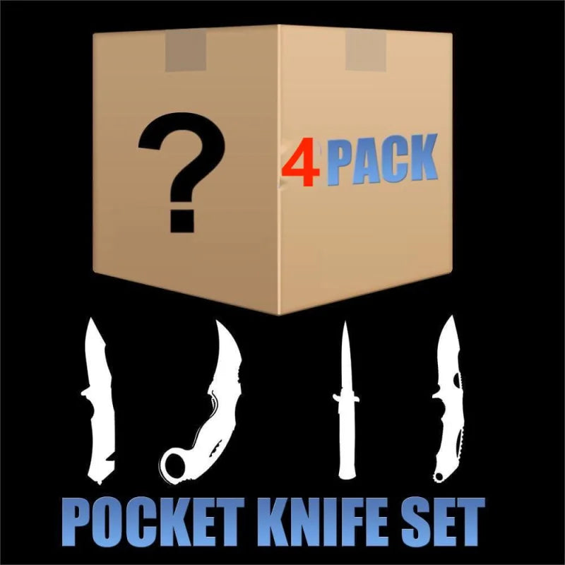 Mystery 1/2/4/8 Bag Pocket Knife 4 PCS(HOT SALE) - Tophatter Daily Deals