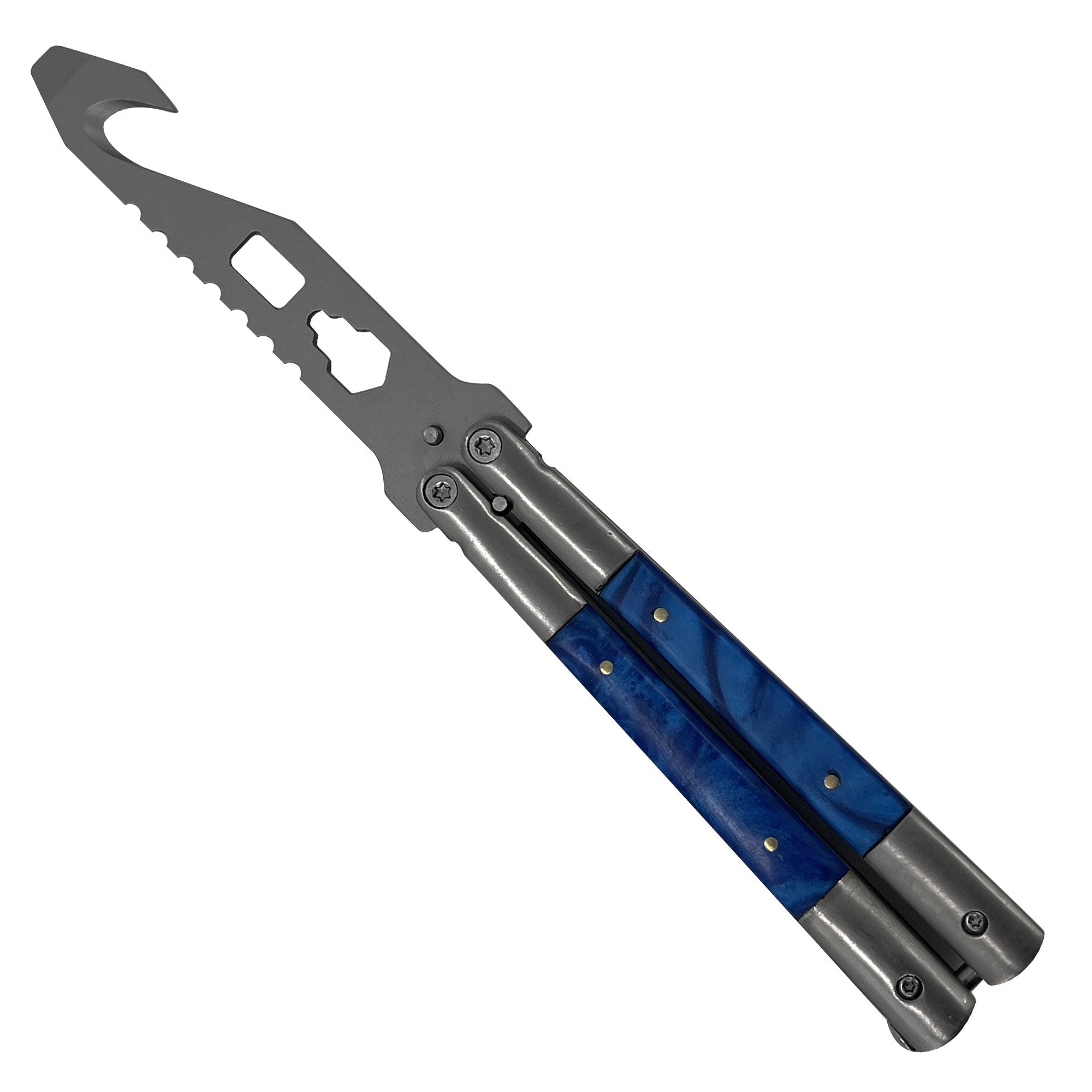Mystic Blue Butterfly Style Multitool Blade Trainer novelty items - Tophatter Daily Deals